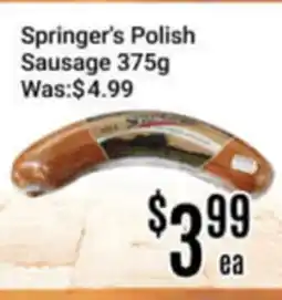 Nations Fresh Foods Springer's Polish Sausage offer