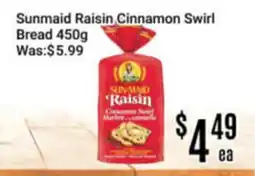 Nations Fresh Foods Sunmaid Raisin Cinnamon Swirl Bread offer