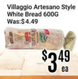 Nations Fresh Foods Villaggio Artesano Style White Bread offer
