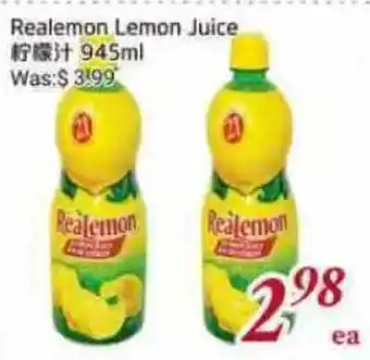 Tone Tai Supermarket Realemon Lemon Juice offer