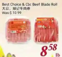 Tone Tai Supermarket Best Choice & Cbc Beef Blade Roll offer
