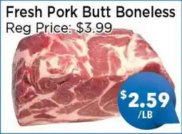 Blue Sky Supermarket Fresh Pork Butt Boneless offer