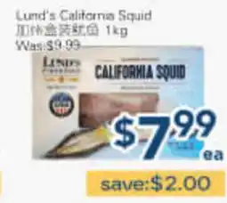 Oceans Fresh Food Market Lund's California Squid offer