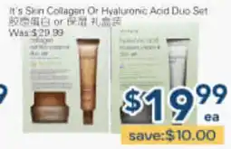 Oceans Fresh Food Market It's Skin Collagen Or Hyaluronic Acid Duo Set offer