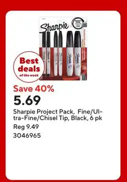 Staples Sharpie Project Pack, Fine/Ultra-Fine/Chisel Tip, Black offer