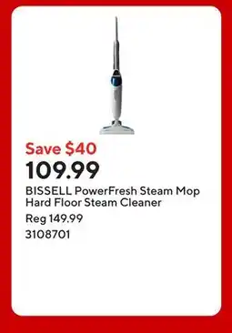 Staples BISSELL PowerFresh Steam Mop Hard Floor Steam Cleaner offer