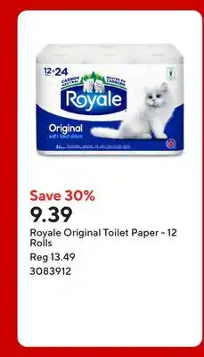 Staples Royale Original Toilet Paper - 12 Rolls offer