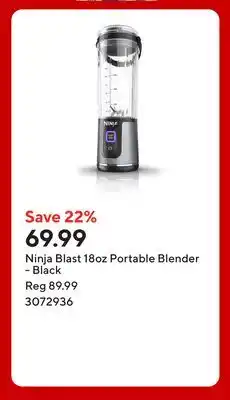 Staples Ninja Blast 18oz Portable Blender - Black offer