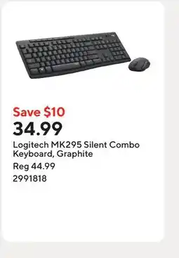 Staples Logitech MK295 Silent Combo Keyboard, Graphite offer