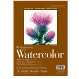 Staples Strathmore 400 Series Watercolor Paper Pad, 9 x 12, 12 Sheets offer