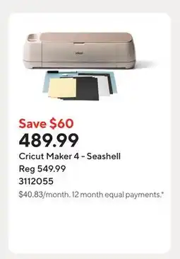 Staples Cricut Maker 4 - Seashell offer