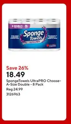 Staples SpongeTowels UltraPRO Choose-A-Size Double offer