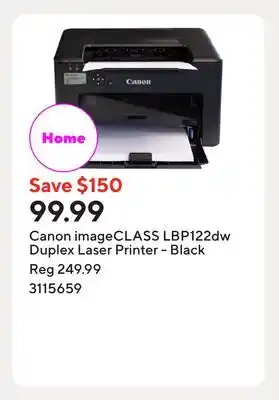 Staples Canon imageCLASS LBP122dw Duplex Laser Printer - Black offer