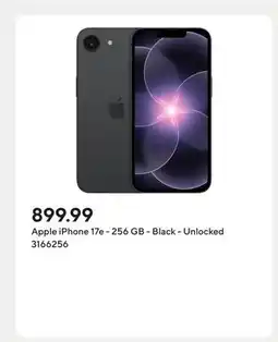 Staples Apple iPhone 17e - 256 GB - Black - Unlocked offer
