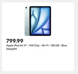 Staples Apple iPad Air 11 - M4 Chip - Wi-Fi - 128 GB - Blue offer