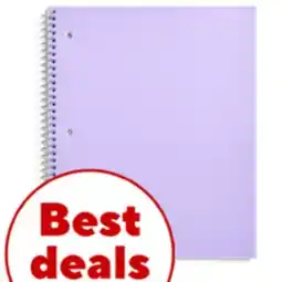 Staples Pep Rally Spiral Notebook - Ruled - 70 Sheets - Lilac offer