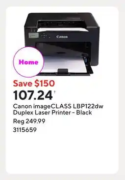 Staples Canon imageCLASS LBP122dw Duplex Laser Printer - Black offer