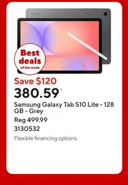 Staples Samsung Galaxy Tab S10 Lite - 128 GB - Grey offer