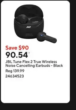 Staples JBL Tune Flex 2 True Wireless Noise Cancelling Earbuds - Black offer