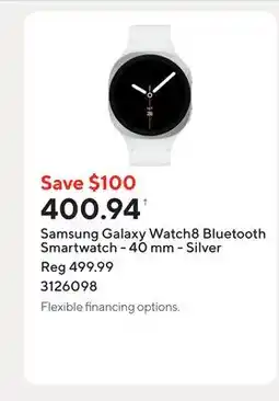 Staples Samsung Galaxy Watch8 Bluetooth Smartwatch - 40 mm - Silver offer