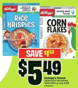 FreshCo Kellogg's Cereal offer