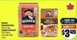 FreshCo Quaker Standard Oats, Instant oatmeal offer