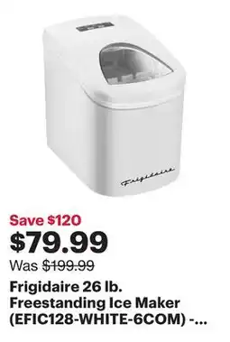 Best Buy Frigidaire 26 lb. Freestanding Ice Maker (EFIC128-WHITE-6COM) - White - Only at Best Buy offer
