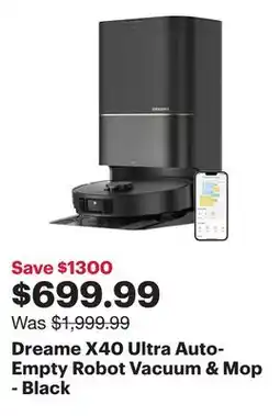 Best Buy Dreame X40 Ultra Auto-Empty Robot Vacuum & Mop - Black offer