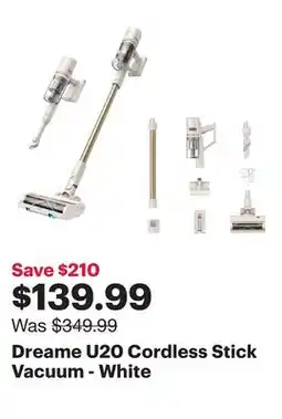 Best Buy Dreame U20 Cordless Stick Vacuum - White offer