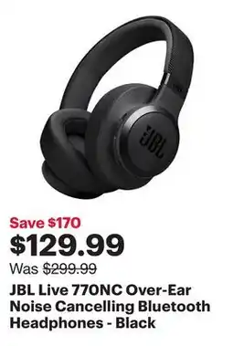 Best Buy JBL Live 770NC Over-Ear Noise Cancelling Bluetooth Headphones - Black offer