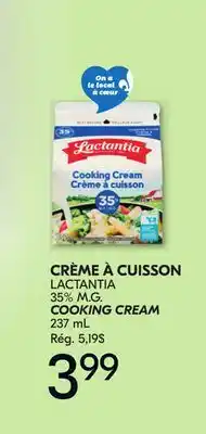 IGA LACTANTIA 35% M.G. COOKING CREAM offer