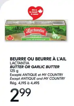IGA LACTANTIA BUTTER OR GARLIC BUTTER offer