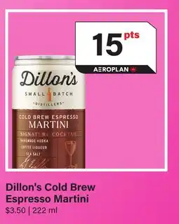 LCBO Dillon's Cold Brew Espresso Martini offer