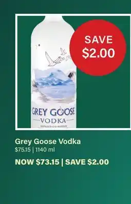LCBO Grey Goose Vodka offer