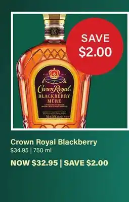 LCBO Crown Royal Blackberry offer