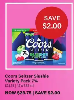 LCBO Coors Seltzer Slushie Variety Pack 7% offer