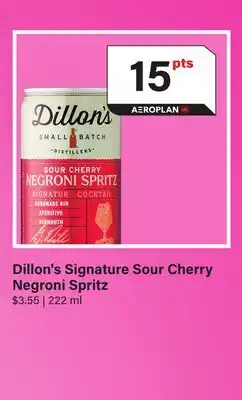 LCBO Dillon's Signature Sour Cherry Negroni Spritz offer