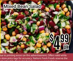 Nations Fresh Foods Mixed Bean Salad offer