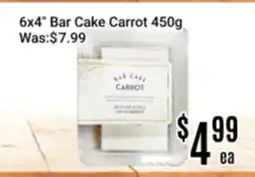 Nations Fresh Foods 6x4 Bar Cake Carrot offer