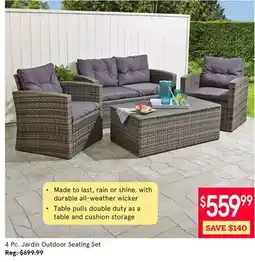 Kitchen Stuff Plus 4 Pc. Jardin Outdoor Seating Set offer