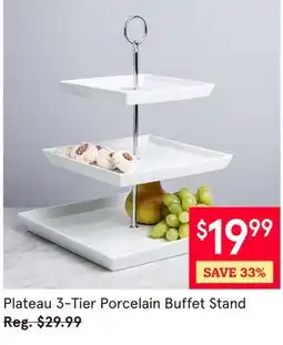 Kitchen Stuff Plus Plateau 3-Tier Porcelain Buffet Stand offer