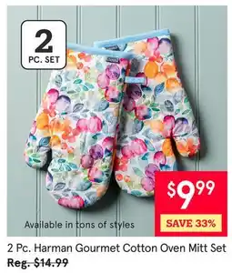 Kitchen Stuff Plus 2 Pc. Harman Gourmet Cotton Oven Mitt Set offer