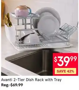 Kitchen Stuff Plus Avanti 2-Tier Dish Rack with Tray offer