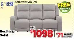 Surplus Furniture Hyde Park Granite Power Reclining Sofa offer