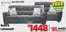 Surplus Furniture Galt Granite Sofa & Loveseat Set offer