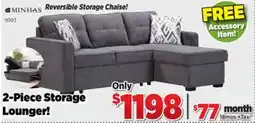 Surplus Furniture Hugo Charcoal 2 Piece Storage Sleeper offer