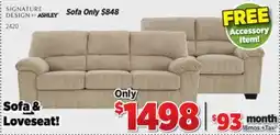 Surplus Furniture Simplejoy Sand Sofa/Loveseat set offer