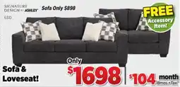 Surplus Furniture Loreo Ebony Sofa & Loveseat Set offer