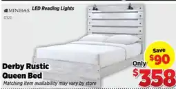 Surplus Furniture Derby Rustic White Queen Bed with Lights offer