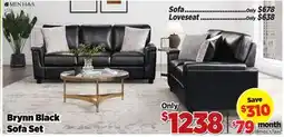 Surplus Furniture Brynn Black Sofa & Loveseat offer